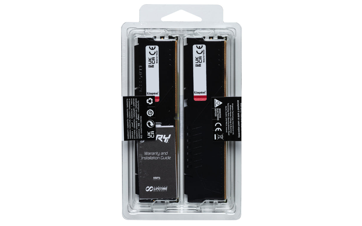 Kingston Technology FURY Beast 16GB 5200MT/s DDR5 CL40 DIMM (Kit of 2) Black