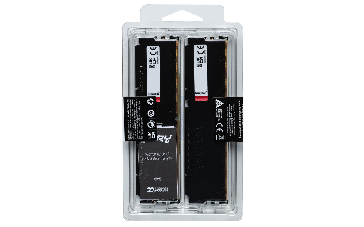 Kingston Technology FURY Beast 64GB 5200MT/s DDR5 CL40 DIMM (Kit of 2) Black