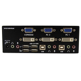 StarTech.com 2 Port DVI VGA Dual Monitor KVM Switch USB with Audio & USB 2.0 Hub