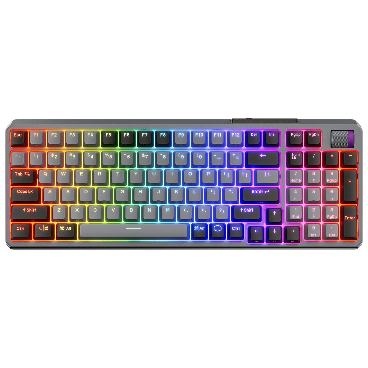 Cooler Master Peripherals MK770 keyboard Universal USB + RF Wireless + Bluetooth QWERTY UK English Dark Grey, Grey