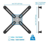 Manhattan VESA Mount Adapter Kit, Allows screens/monitors without VESA to be fitted to VESA mounts, Attaches to Monitor Mounts with VESA Standards 75x75 and 100x100, Max 8kg, Black
