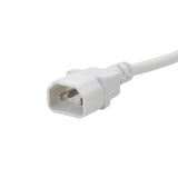 connektgear 2m 4 Way Power Extension Block - C14 Plug to 4 x UK Sockets - White