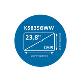 Kensington MagPro Magnetic Privacy Screen Filter for Monitors 23.8” (16:9)