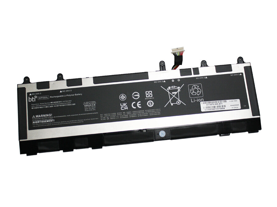 BTI WP06XL compatible 76Wh 6-cell battery for HP ELITEBOOK 860 G9 G10 ZBOOK FIREFLY 16 G9 G10