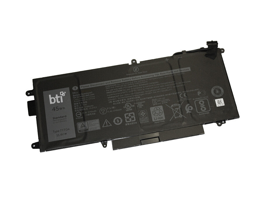 BTI 45Wh 3 cell 71TG4 compatible battery for DELL LATITUDE 7390 2-IN-1 LATITUDE 7389 LATITUDE 5289