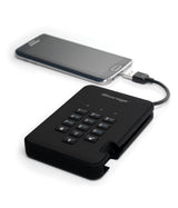 iStorage diskAshur2 256-bit 2TB USB 3.2 secure encrypted hard drive - Black IS-DA2-256-2000-B