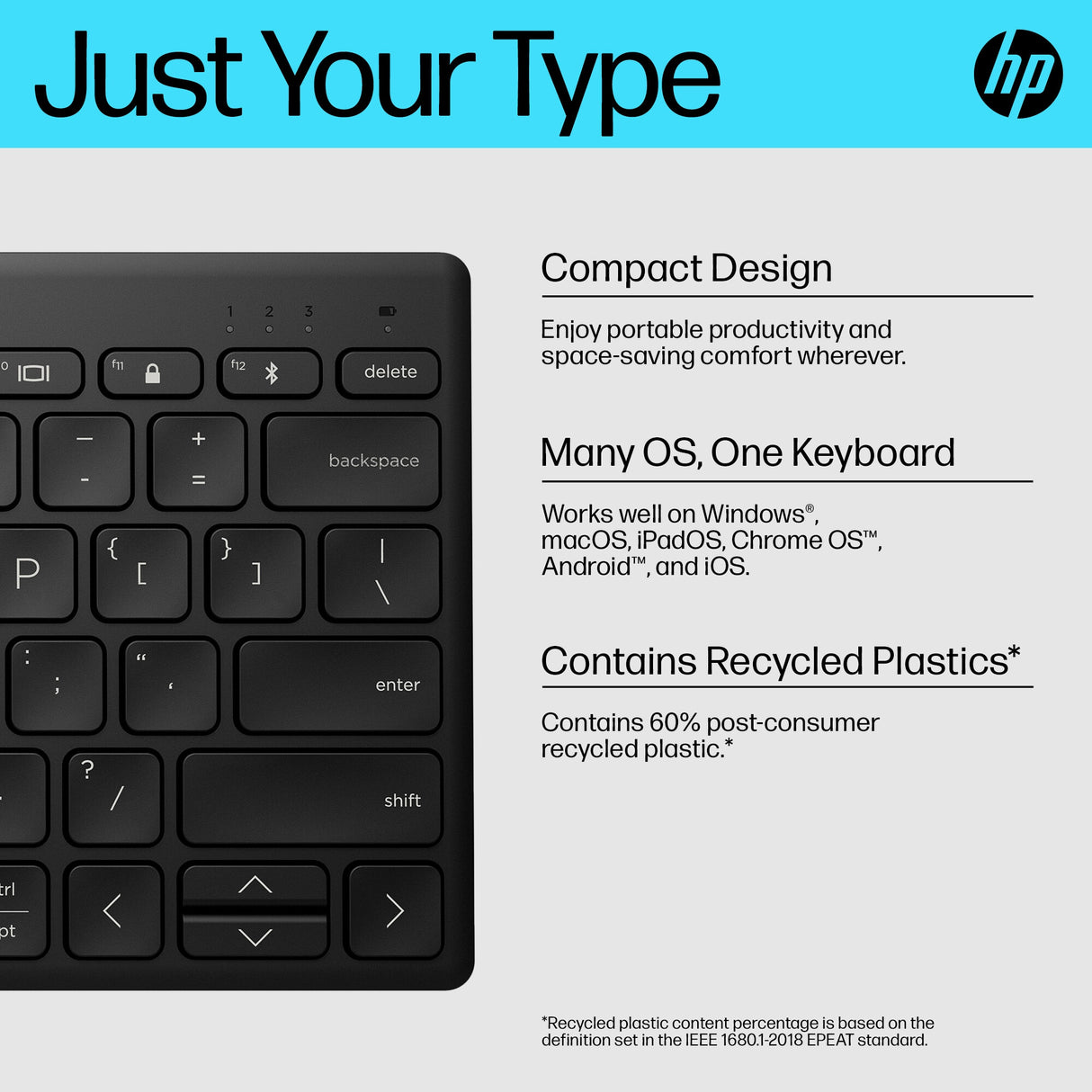 HP 355 Compact Multi-Device Bluetooth Keyboard