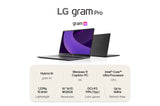 LG Gram Pro AI 16Z90TS-G.AU89A1 laptop Intel Core Ultra 7 258V 40.6 cm (16") 2.5K 32 GB LPDDR5x-SDRAM 1 TB SSD Wi-Fi 7 (802.11be) Windows 11 Home, Metal Grey