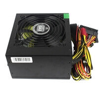 EVO LABS BR600-12BL Fuente de alimentación de 600 W, ventilador silencioso negro de 120 mm con ventilación mejorada, no modular, estable y confiable, empaquetado al por menor