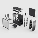 Fractal Design Summit Blackout TG Light Tint Midi Tower Black