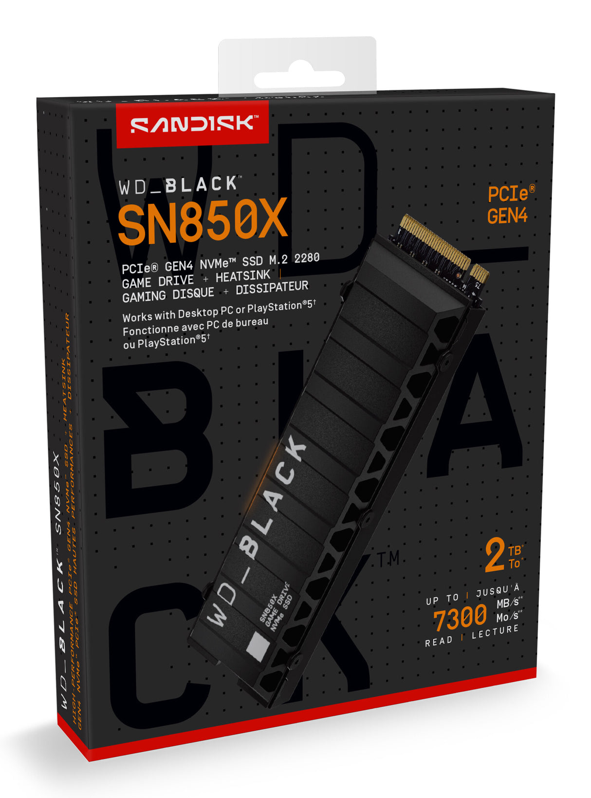 Western Digital Black WD_BLACK™ SN850X NVMe™ SSD POWERED BY SANDISK 2 TB, [With Heatsink]