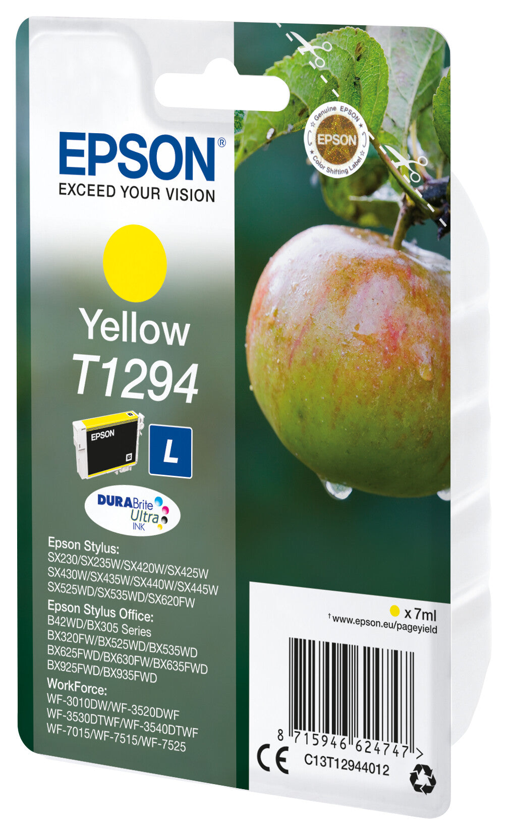 Epson Apple Singlepack Yellow T1294 DURABrite Ultra Ink