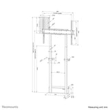 Neomounts WL55-875BL1 TV floor stand 55-100" - wall - motorised - TÜV