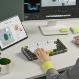 ASUS Jelly75 KD201 keyboard Universal USB + RF Wireless + Bluetooth Green, White, Black