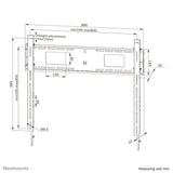 Neomounts WL30-750BL18 Heavy duty wall mount 55-98" - fixed - lockable - fast installation - TÜV