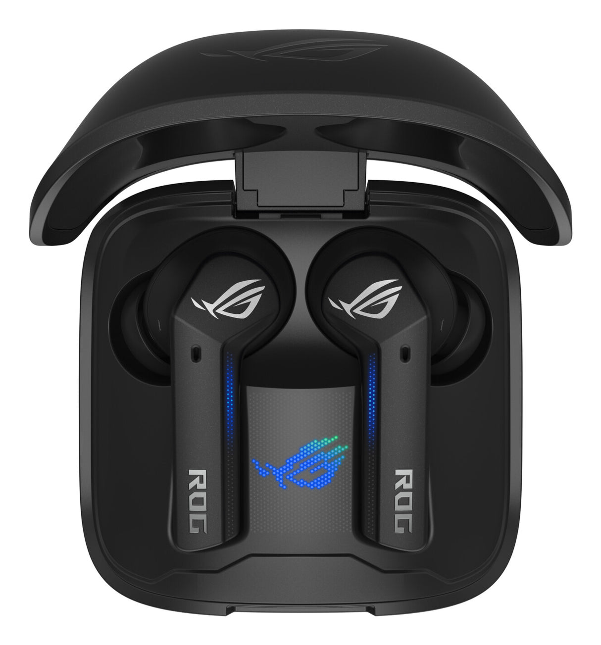 Écouteurs sans fil Asus ROG Cetra True, suppression active du bruit, mode ambiant, étui de chargement, résistant à l'eau, commandes tactiles, éclairage LED