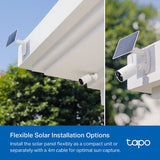 TP-Link Tapo Solar Panel SPEC: 5.2V 2.5W FEATURE: Type-C Charging Port, Non-Stop Power, Flexible Solar Installation, Works with Battery Camera, 4m Charging Cable(Total), Weatherproof (IP65)