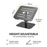 Fellowes Alumia Laptop Riser Desk Based Laptop Stand Max Size 15 inch Max Weight 5kg Black