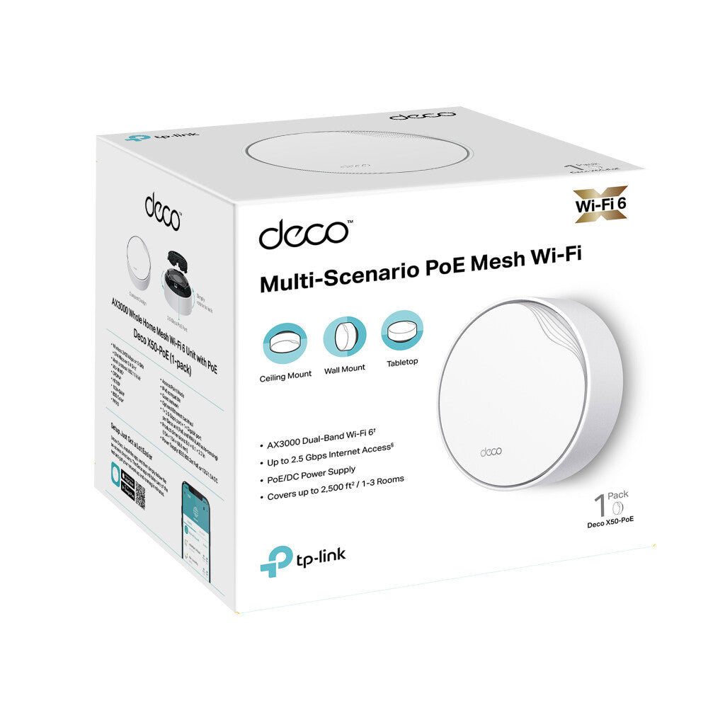 TP-Link AX3000 Whole Home Mesh WiFi 6 System with PoE