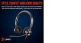 POLY Blackwire 3320 Stereo Microsoft Teams Certified USB-C Headset +USB-C/A Adapter