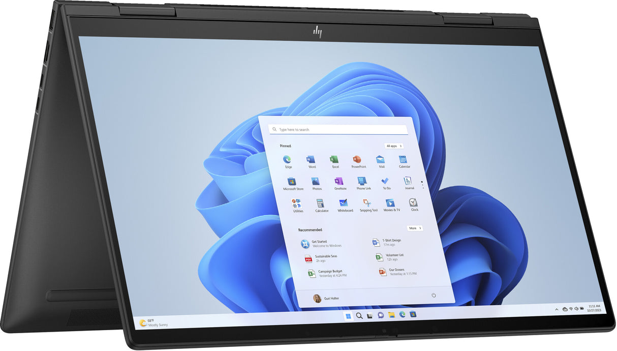 HP ENVY x360 15-fh0001na AMD Ryzen™ 5 7530U Hybrid (2-in-1) 39.6 cm (15.6") Touchscreen Full HD 8 GB LPDDR4x-SDRAM 512 GB SSD Wi-Fi 6E (802.11ax) Windows 11 Home Black
