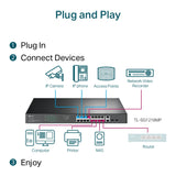 TP-LINK (TL-SG1218MP) Switch rackable PoE+ non géré Gigabit 18 ports, 16 ports PoE+, 2 ports SFP