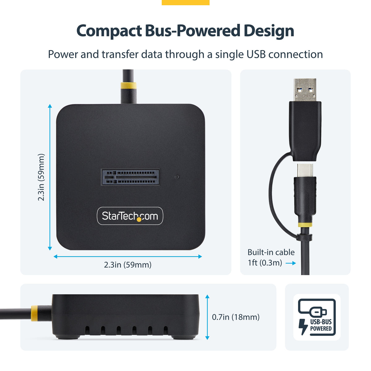 StarTech.com USB-C/USB-A to M.2 NVMe Dock Adapter, 10Gbps, Tool-Free External M.2 NVMe SSD Reader, B+M/M-Key