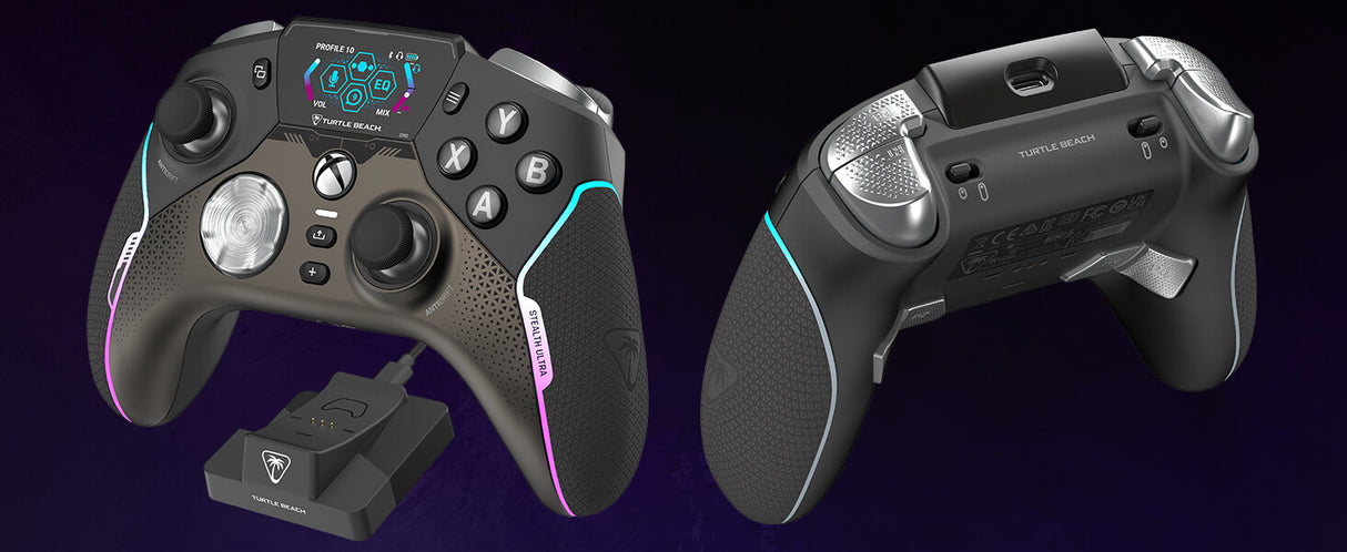 Turtle Beach Stealth Ultra Wireless High Performance Gaming Controller with Rapid Charge Dock, Adjustable Triggers and Command Display. Officially Licensed for Xbox Series X orS, Xbox One and PC