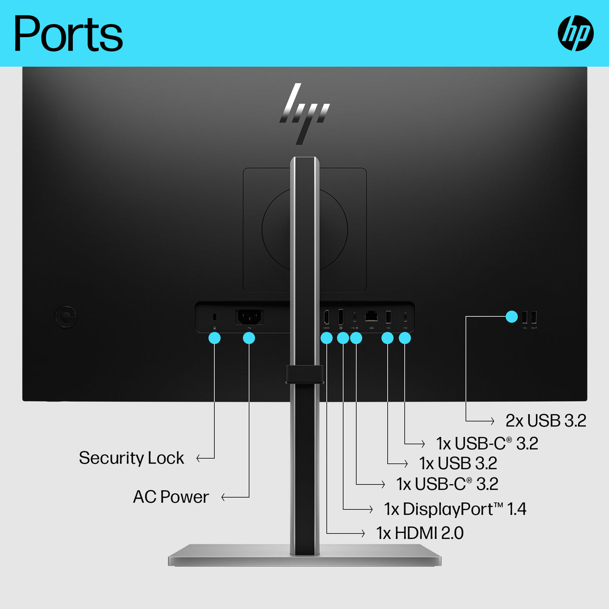 HP E-Series E27k G5 4K USB-C Monitor