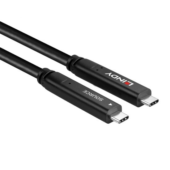 Lindy 10m USB 3.2 Gen 1 and DP 1.4 Type C Hybrid Cable