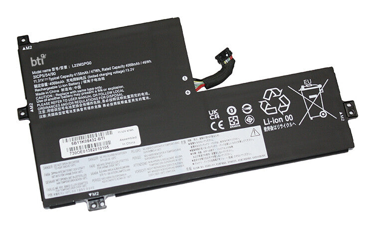 BTI 47Wh 3 cell 5B11K08428 compatible battery for LENOVO 82W4000BUS 82W4000BUS IDEAPAD SLIM 3 CHROME 14M868 82XJ IDEAPAD SLIM 3 CHROME 14M868