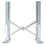 StarTech.com Foldable Laptop Riser Stand, Portable Height Adjustable Ergonomic Laptop Stand, Ventilated Aluminum Frame Supports 22lb (10Kg), Tilt/Raised/Angled Laptop/Tablet Stand, Collapsible Design