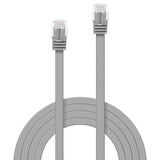 Lindy 0.3m Cat.6 U/UTP Flat Network Cable, Grey