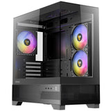 ANTEC CX500M Micro Tower Gaming Case, Black, 2  x USB 3.0 / 1 x USB Type-C, Tempered Glass Side Panel, Micro-ATX/ITX