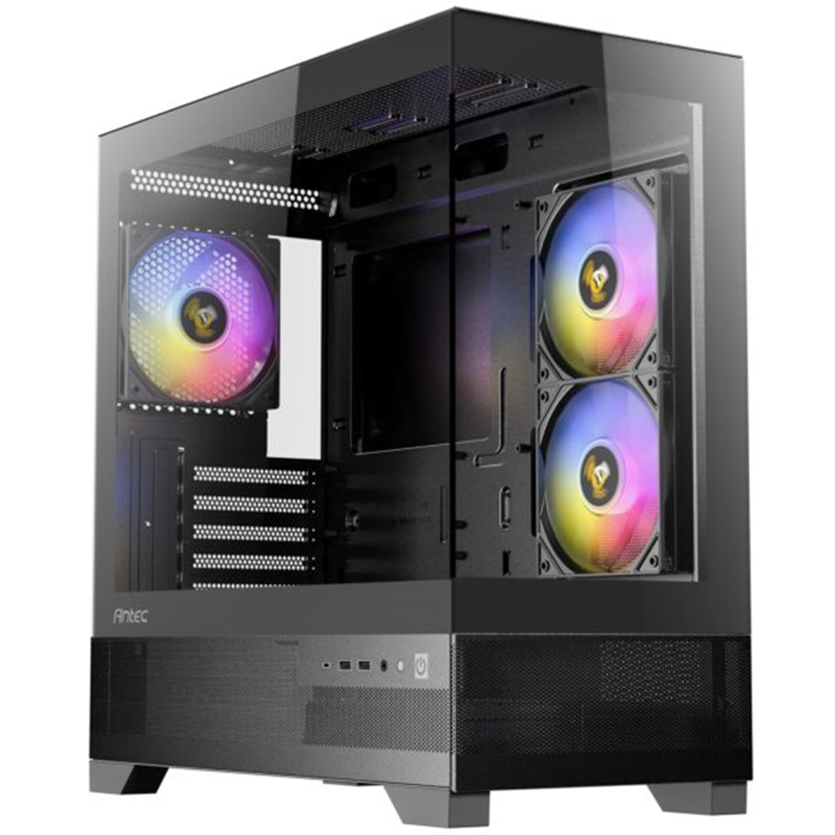 ANTEC CX500M Micro Tower Gaming Case, Black, ARGB, 2  x USB 3.0 / 1 x USB Type-C, Tempered Glass Side Panel, Micro-ATX/ITX