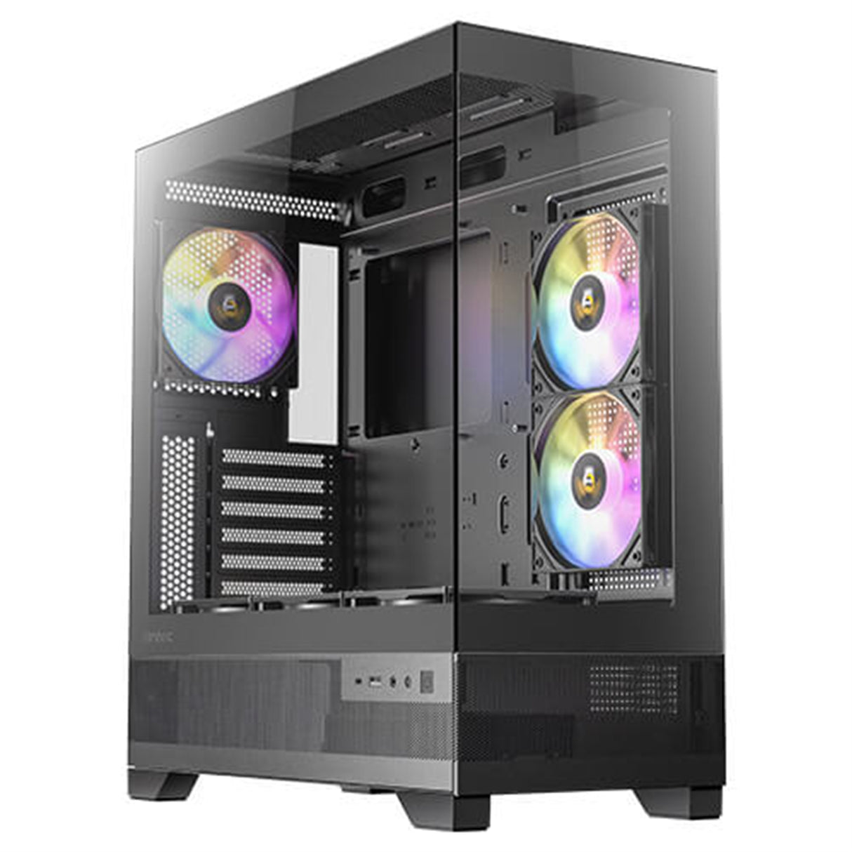 ANTEC CX700 Mid Tower Gaming Case, Black, 270 Full-view tempered glass, 6x 120mm RGB fans, 1x USB 3.0 / 1x USB Type-C, ATX, Micro ATX, ITX