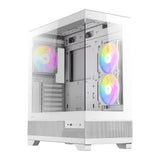 ANTEC CX700 Mid Tower Gaming Case, White, 270 Full-View Tempered Glass, 3 x 120 mm ARGB PWM Fans, 1 x USB 3.0 / 1 x USB Type-C, ATX, Micro ATX, ITX