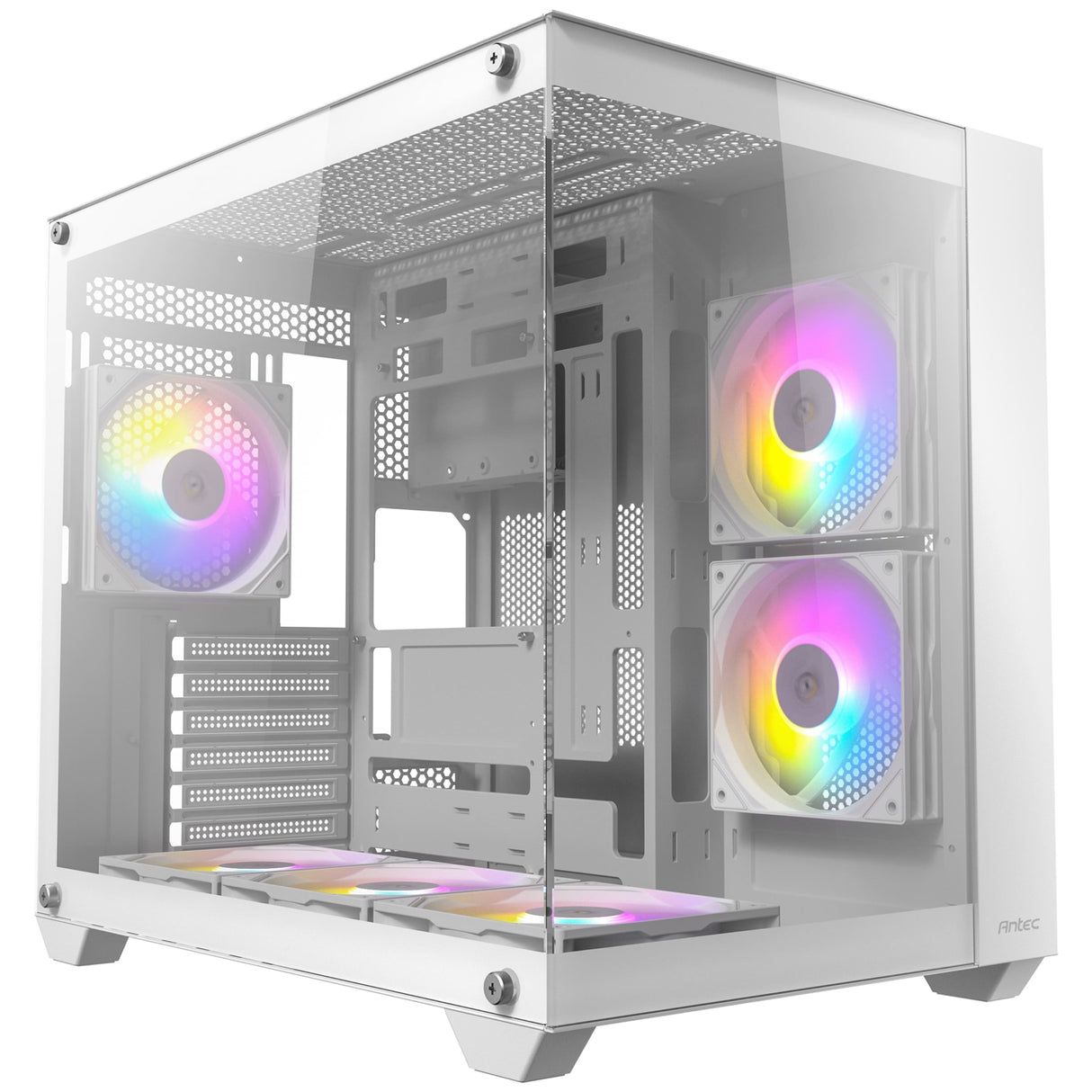 ANTEC CX800 Mid Tower Gaming Case, White, 270 Full-view tempered glass, 6x 120mm RGB fans, 1x USB 2.0 / 1x USB 3.0, ATX, Micro ATX, ITX
