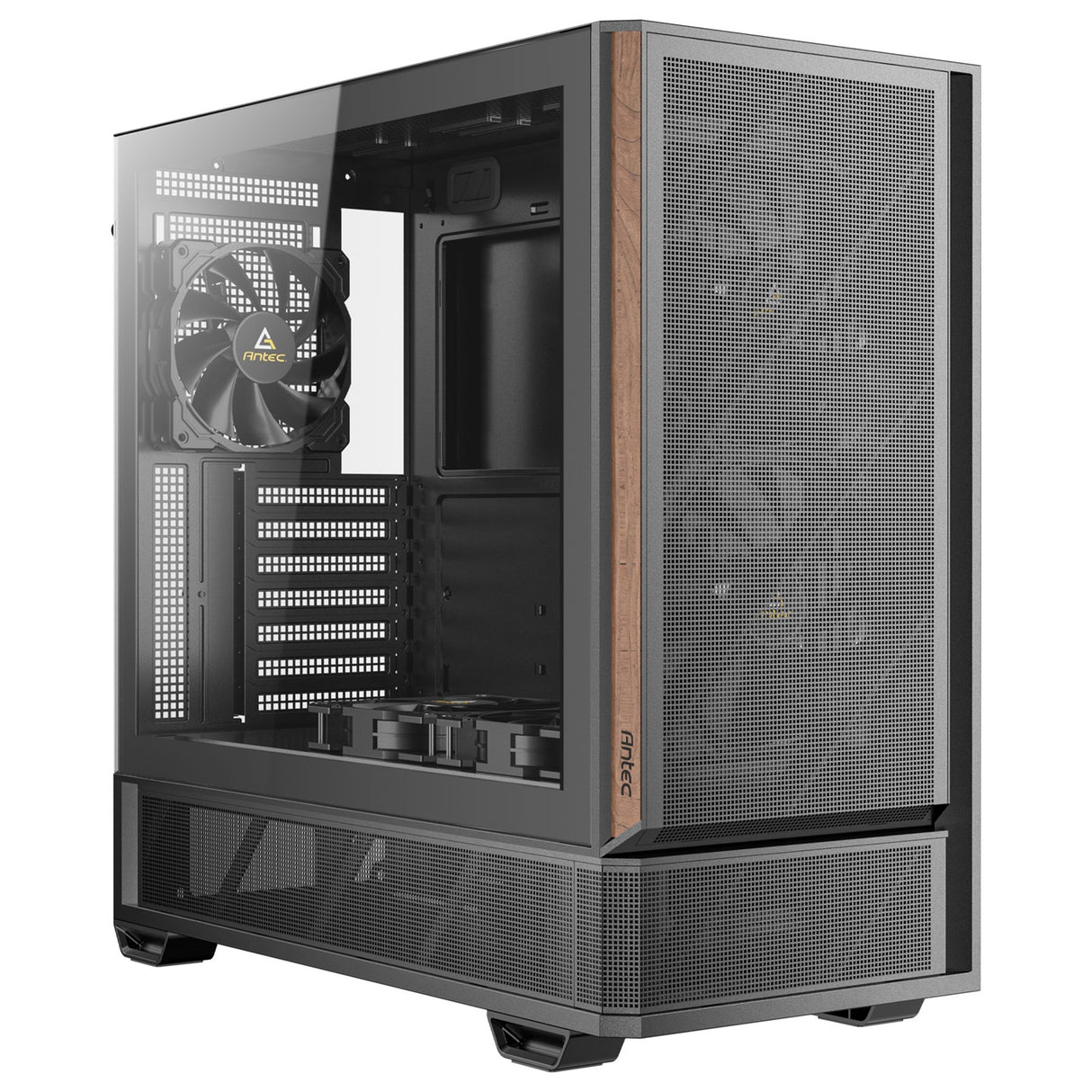 Antec P30 Air Mid-Tower ATX Gaming Case, High-Airflow Mesh Front, Support for 360 mm Radiator, Tempered Glass Side Panel, USB-C & Five Pre-Installed Fans