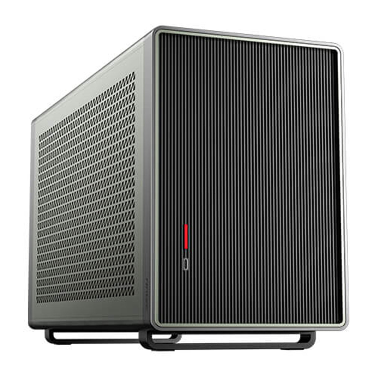 Antec Performance 1M Aventurine Mini-ITX Gaming Case with Aluminum Finish, PCIe 4.0 Riser Cable, USB 3.2 Gen2 Type-C, Tool-Free Side Panels, Solid Side Panel, SFX-L & SFX PSU Support