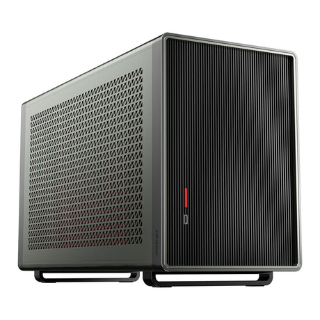 Antec Performance 1M Aventurine Mini-ITX Gaming Case with Aluminum Finish, PCIe 4.0 Riser Cable, USB 3.2 Gen2 Type-C, Tool-Free Side Panels, Solid Side Panel, SFX-L & SFX PSU Support