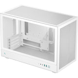DeepCool CH260 White Micro-ATX Case, High-Airflow Compact PC Case with Tempered Glass Panel, USB-C Port, Supports 360mm Radiator, ATX PSU, Black