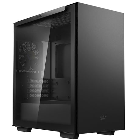 DeepCool MACUBE 110 Case, Home & Business, Black, Micro Tower, 2 x USB 3.0, Tempered Glass Side Window Panel, Micro ATX, Mini-ITX