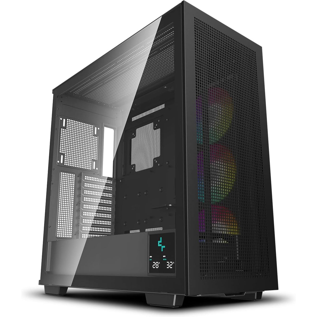 DeepCool Morpheus Case, Gaming, Black, Full Tower, 4 x USB 3.0 / 1 x USB Type-C, Tempered Glass Side Window Panel, 1x 420mm ARGB side fan, Mini-ITX / M-ATX / ATX / E-ATX