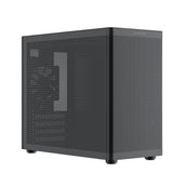 TecWare Fusion 3 mATX Compact PC Case, High Airflow SFF Chassis, 3 Fans Included, Top-Mount ATX/SFX PSU Support, USB-C, Supports 280mm GPU & Dual Radiators, Black