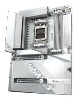 GIGABYTE B850 AORUS STEALTH ICE Motherboard - AMD Ryzen 9000 Series CPUs, 14+2+2 Phases Digital VRM, up to 8200MHz DDR5 (OC), 2xPCIe 5.0 + 2xPCIe 4.0 M.2, WIFI 7, 5 GbE LAN, USB 3.2 Gen 2