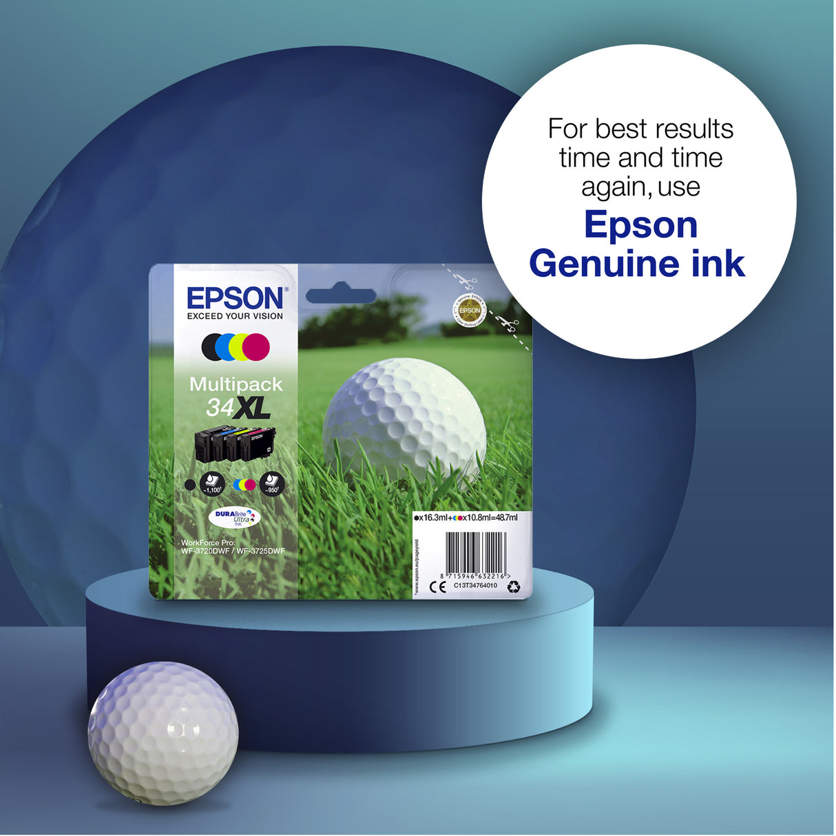 Epson Golf ball 34 DURABrite Ultra Single Black Ink