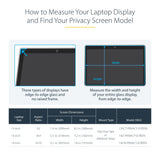 StarTech.com 14-inch 16:9 Flip-Over Privacy Screen with Touch, Anti-Glare Privacy Filter, Laptop Monitor Screen Protector with 51% Blue Light Reduction