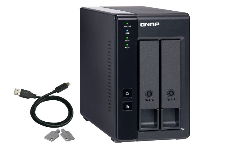 QNAP TR-002 storage drive enclosure HDD/SSD enclosure Black 2.5/3.5"