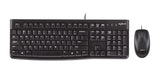 Kit clavier et souris filaire Logitech MK120, USB, profil bas